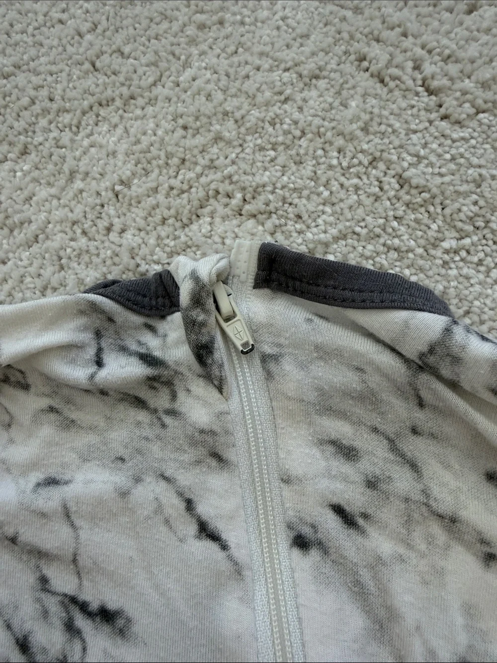 Kyte Marble-Print Footed One-Piece Pajamas